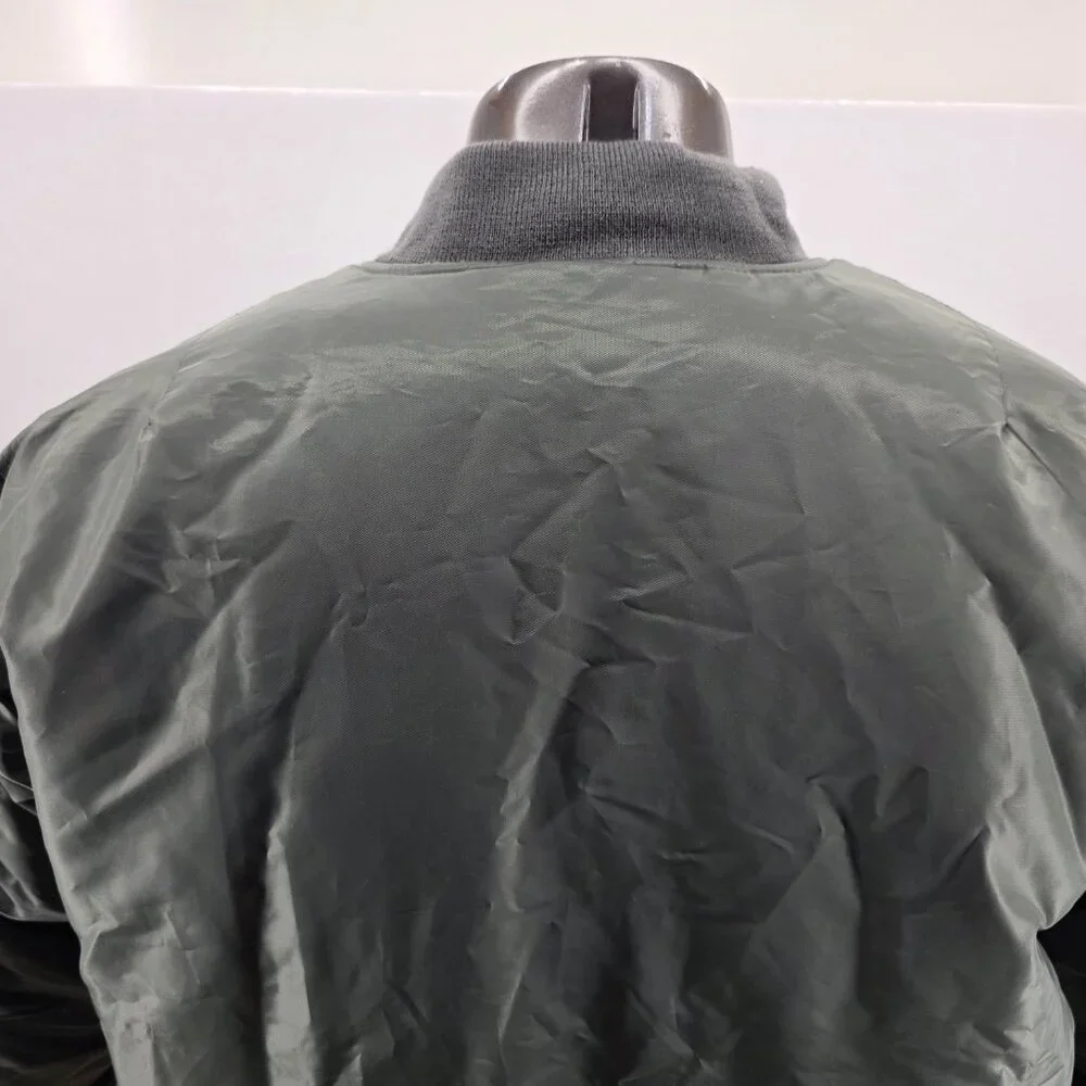 Rothco Jacket Mens Size L Green MA 1 Flight Bomber Reversible Nylon NEW